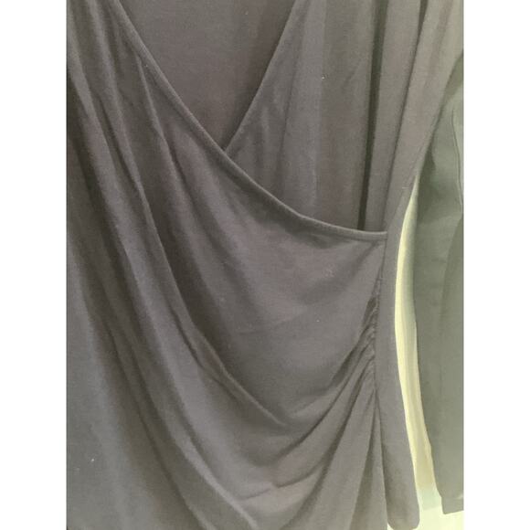 Boden Womens Suplice Top Size US 10 Sheer Sleeves Classic Date Night Navy Blue - Picture 5 of 8